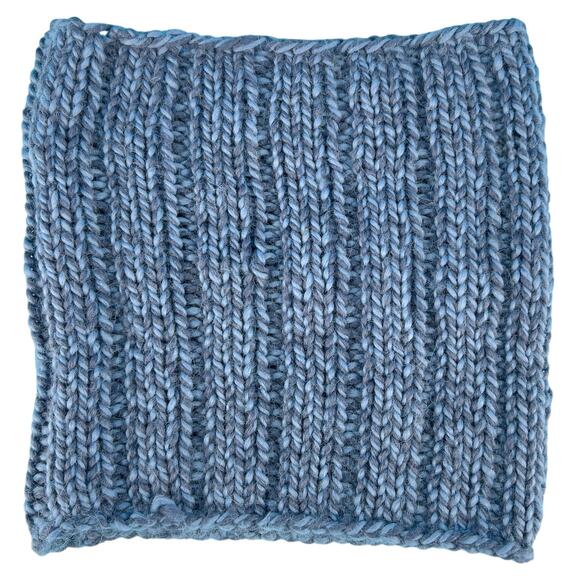 Crochet Unisex Neck Warmer Infinity Cowl Neck Scarf Blue 10"X10" - Picture 3 of 6